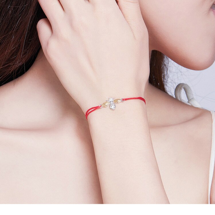 925 Sterling Silver Lucky Fish Rope Bracelet - TEA LU SHOP