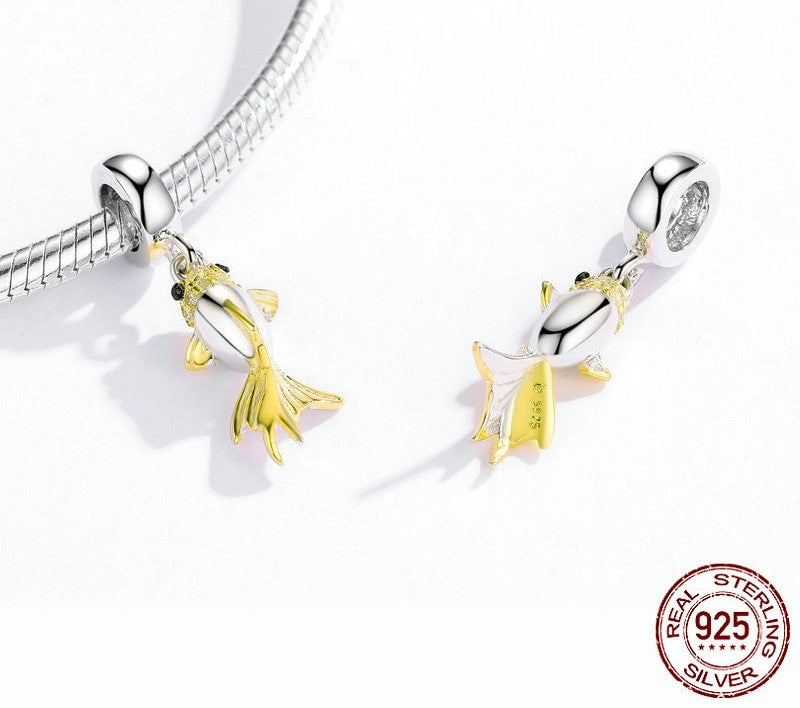 925 Sterling Silver Lucky Fish Pendant - TEA LU SHOP