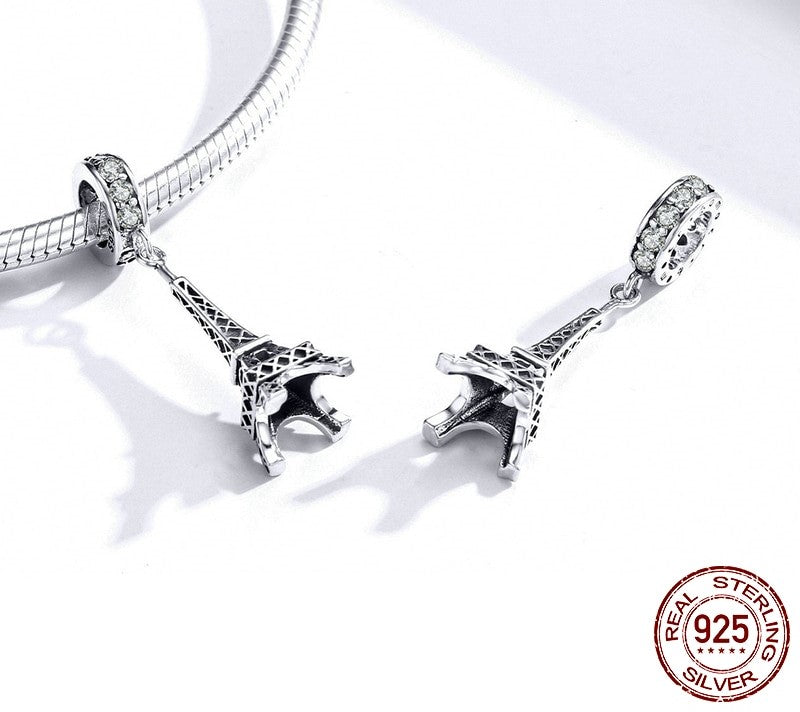 925 Sterling Silver Eiffel Tower Pendant - TEA LU SHOP