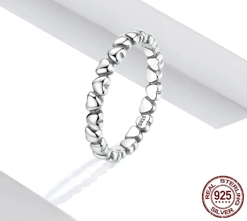 925 Sterling Silver Forever Love Heart Ring - TEA LU SHOP