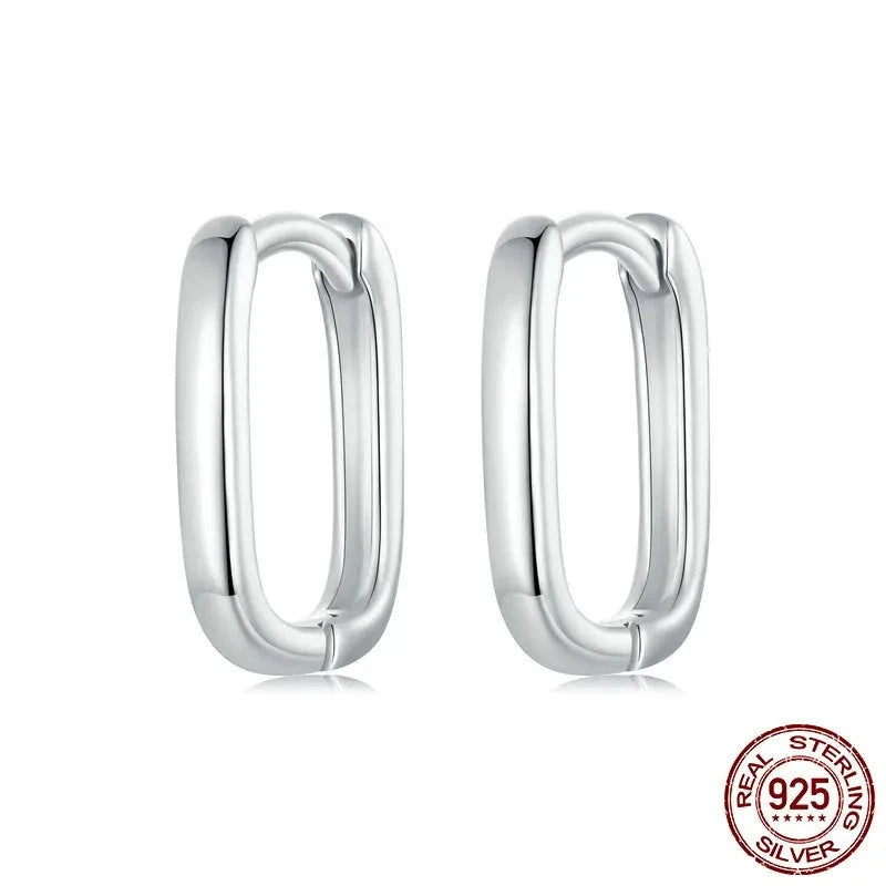 Square-shaped Buckle Earrings