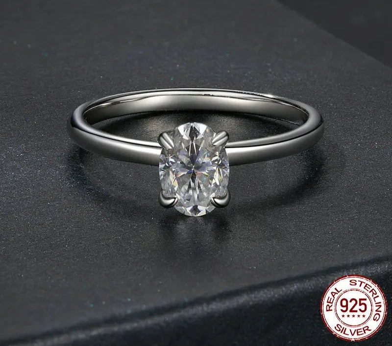 Solitaire Moissanite Engagement Ring