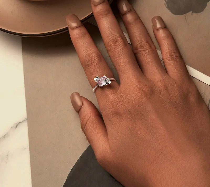 925 Sterling Silver Delicate Flower Statement Ring - Shine Bright Store