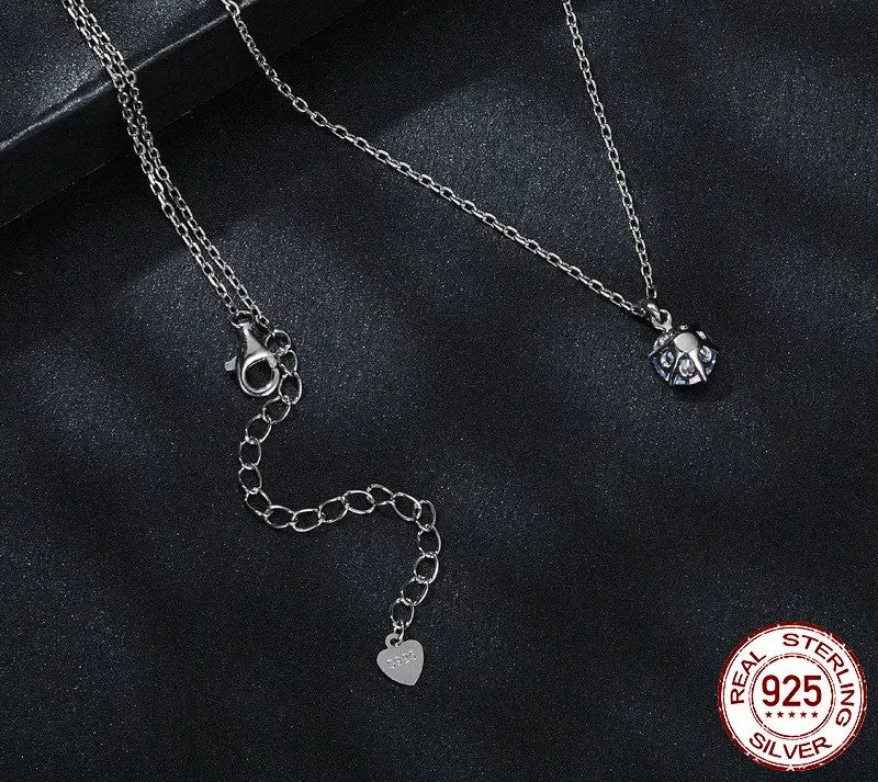 925 Sterling Silver 1CT Blue Moissanite Necklace - Shine Bright Store