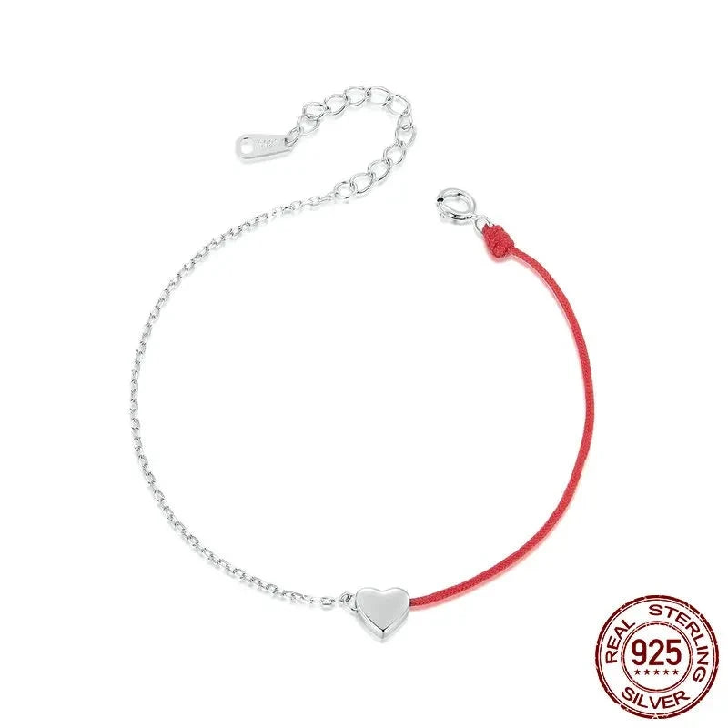 925 Sterling Silver Fashion Heart Bracelet