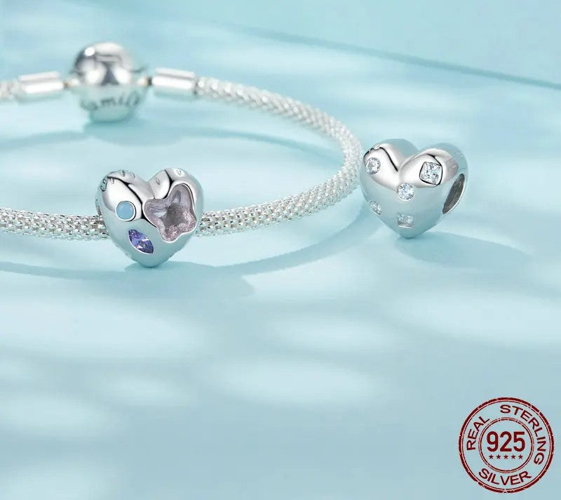 925 Sterling Silver Heart-shaped Balloon Charm - Shine Bright Store