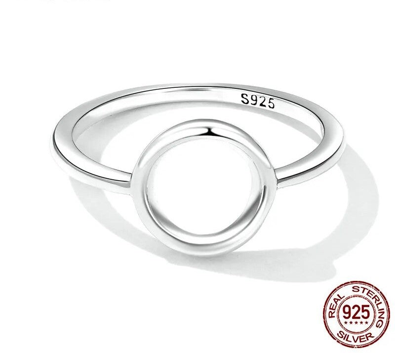 925 Sterling Silver Simple Fashion Ring - TEA LU SHOP