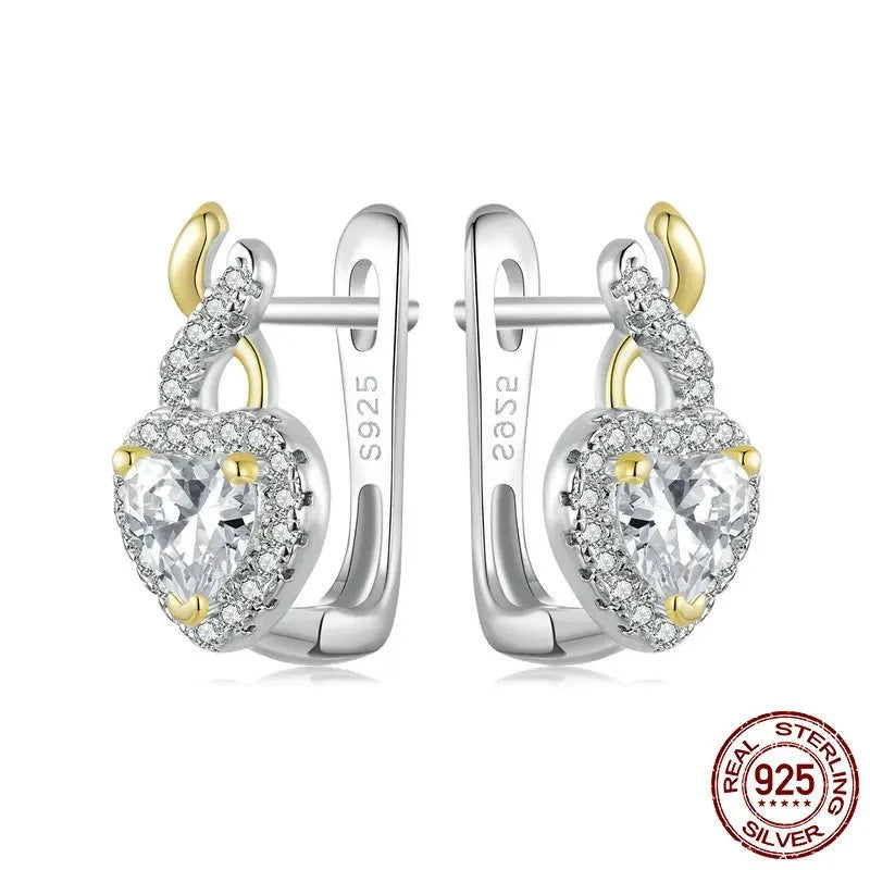 Delicate Heart-shaped Ear Buckles