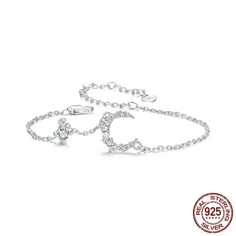 Sterling Silver Moon Bracelet
