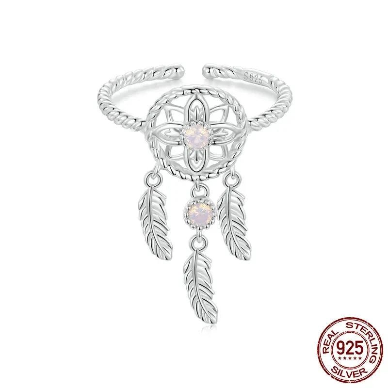 Trendy Dreamcatcher Open Ring