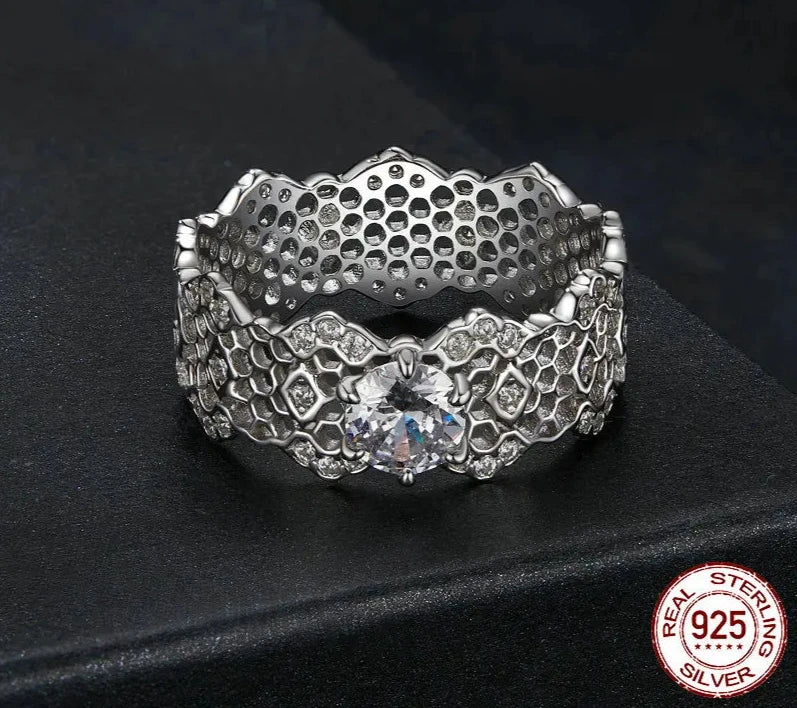 925 Sterling Silver Wide Eternity Ring
