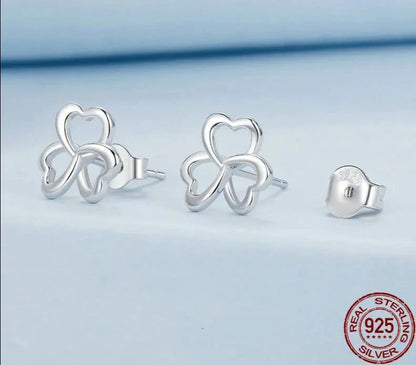 Classic Clover and Heart Stud Earrings