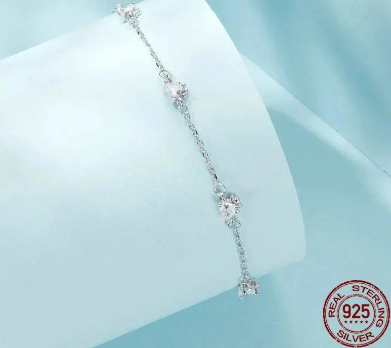 Sterling Silver Dog Paw Print Bracelets