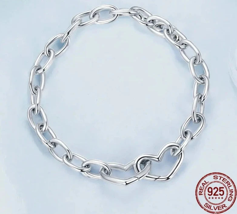 Double Hearts Clasped Bracelet