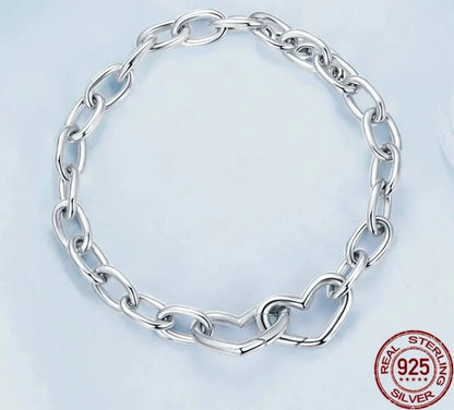 Double Hearts Clasped Bracelet