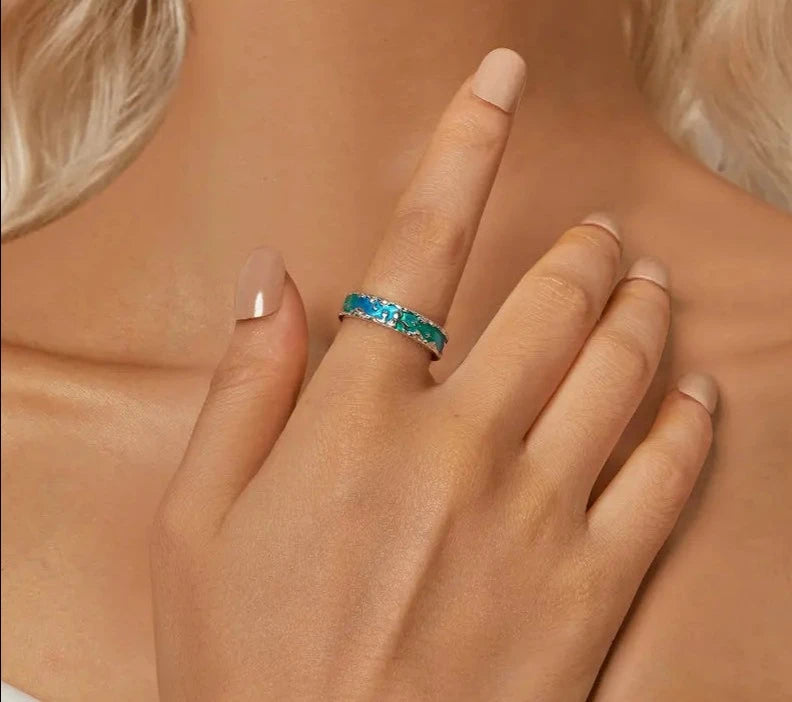 Sterling Silver Little Prince and Fox Open Ring