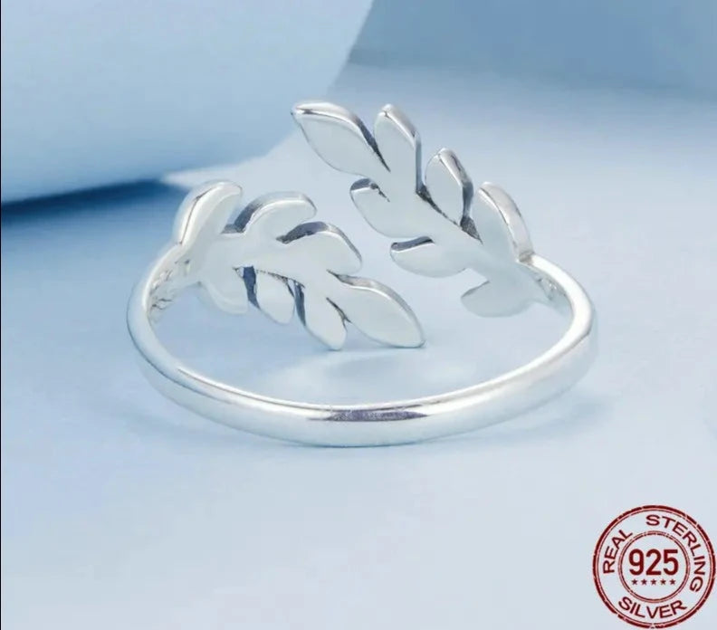 Marquise Shape Open Leaf Ring