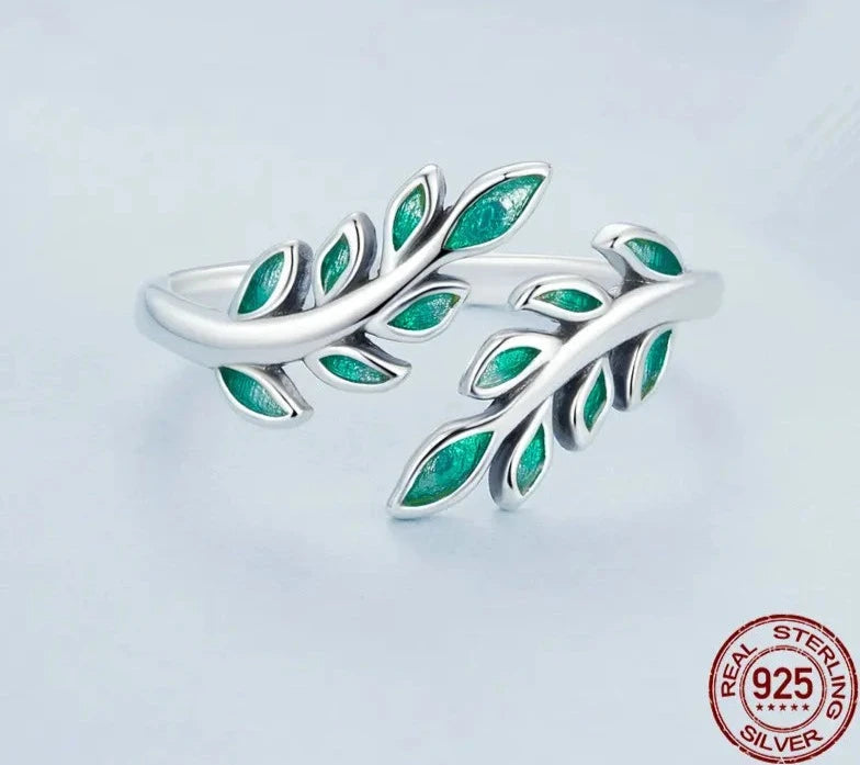 Marquise Shape Open Leaf Ring