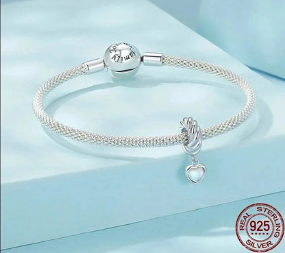 Moonstone Heart Silicone Stopper Bead
