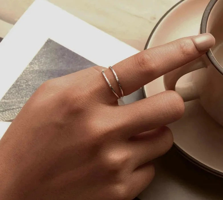 Sterling Silver Multi-Layer Adjustable Ring
