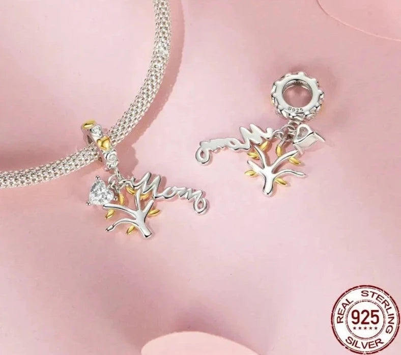 Tree of Life Heart-shaped Pendant Charm