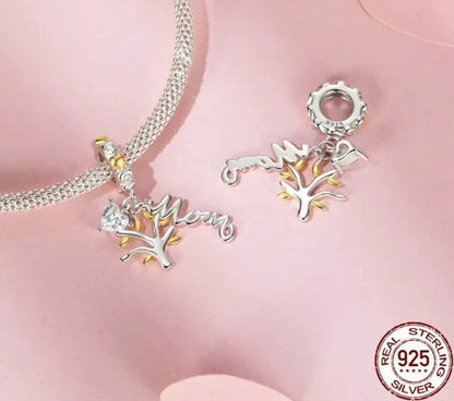 Tree of Life Heart-shaped Pendant Charm