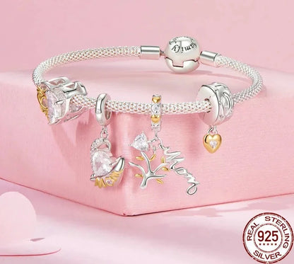 Tree of Life Heart-shaped Pendant Charm