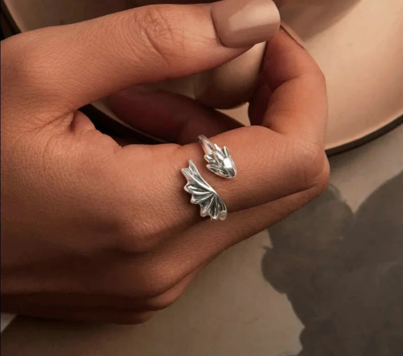 Sterling Silver Adjustable Dragon Ring