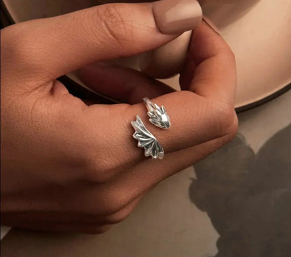 Sterling Silver Adjustable Dragon Ring