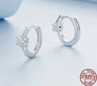 Exquisite Sun Huggie Hoop Earrings
