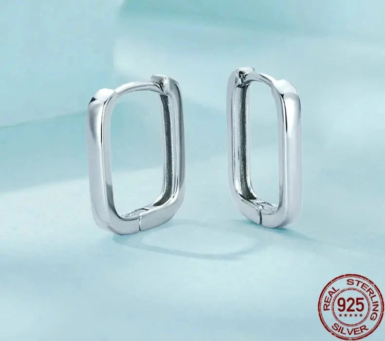 Square-shaped Buckle Earrings