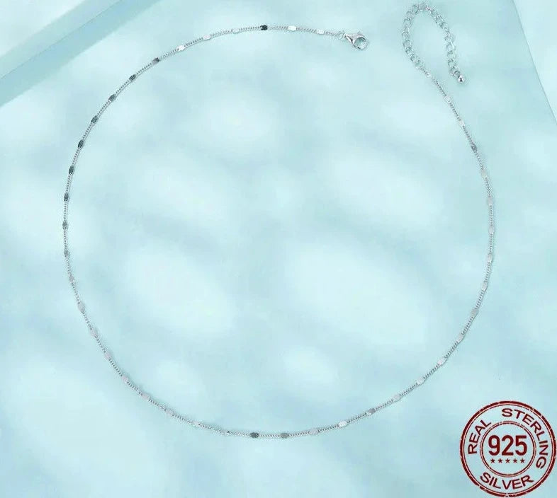 Sparkling Basic Chain Link Necklace