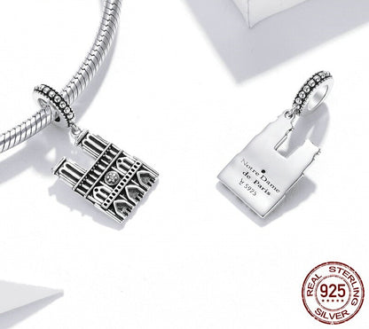 925 Sterling Silver Notre Dame de Paris Pendant - TEA LU SHOP