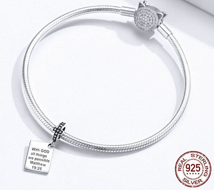 Sterling Silver Bible Pendant 