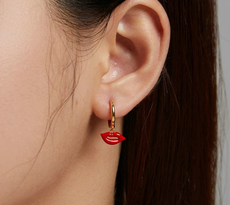 925 Sterling Silver Enamel Rainbow Earrings - TEA LU SHOP