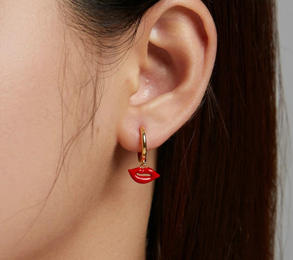 925 Sterling Silver Enamel Rainbow Earrings - TEA LU SHOP