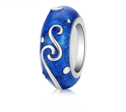 925 Sterling Silver Sky Night Blue Stopper - TEA LU SHOP