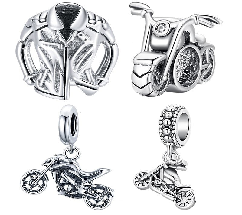 925 Sterling Silver Motorcycle Charms - TEA LU SHOP