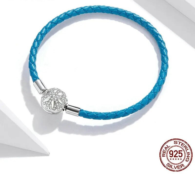 925 Sterling Silver Snowflke Clip Bracelet - TEA LU SHOP