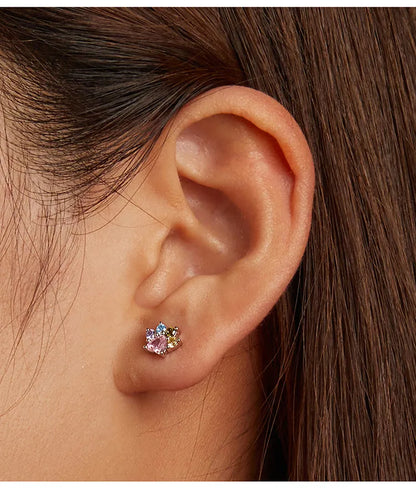925 Sterling Silver Stud Star Earrings - TEA LU SHOP
