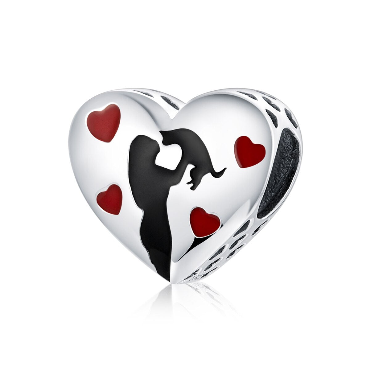 925 Sterling Silver Heart-shape Charms - TEA LU SHOP