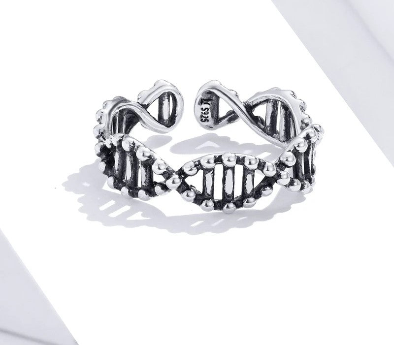 925 Sterling Silver Open Adjustable Ring - TEA LU SHOP