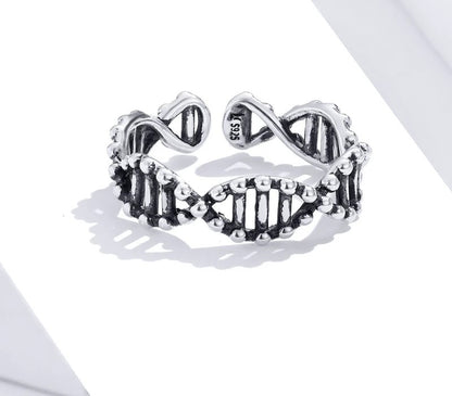925 Sterling Silver Open Adjustable Ring - TEA LU SHOP