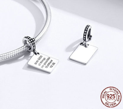 Sterling Silver Bible Pendant 