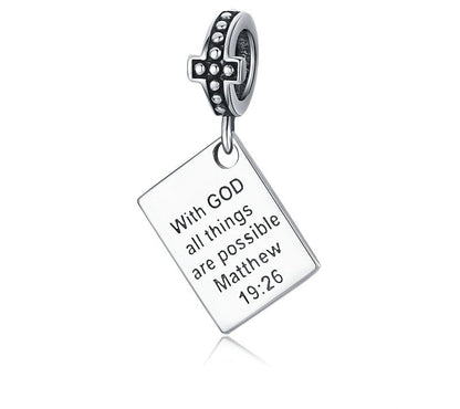 Sterling Silver Bible Pendant 