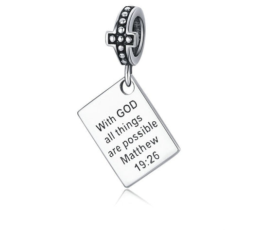 Sterling Silver Bible Pendant 