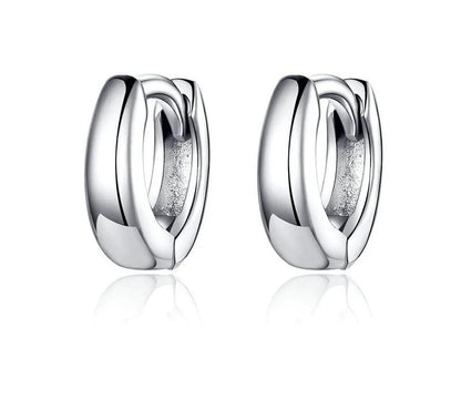 925 Sterling Silver Tiny Circle Hoop Earrings - TEA LU SHOP