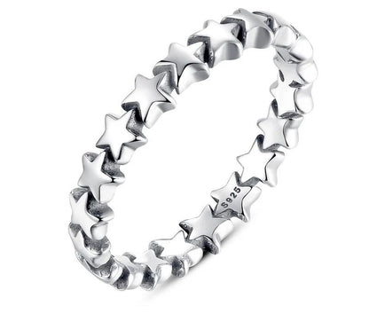 925 Sterling Silver Star Ring - TEA LU SHOP