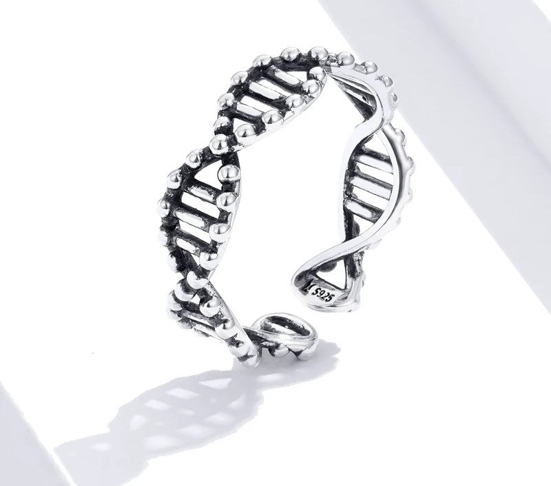 925 Sterling Silver Open Adjustable Ring - TEA LU SHOP