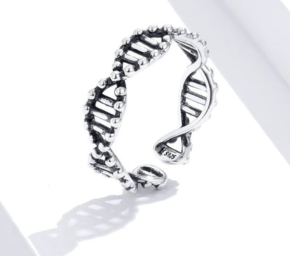 925 Sterling Silver Open Adjustable Ring - TEA LU SHOP